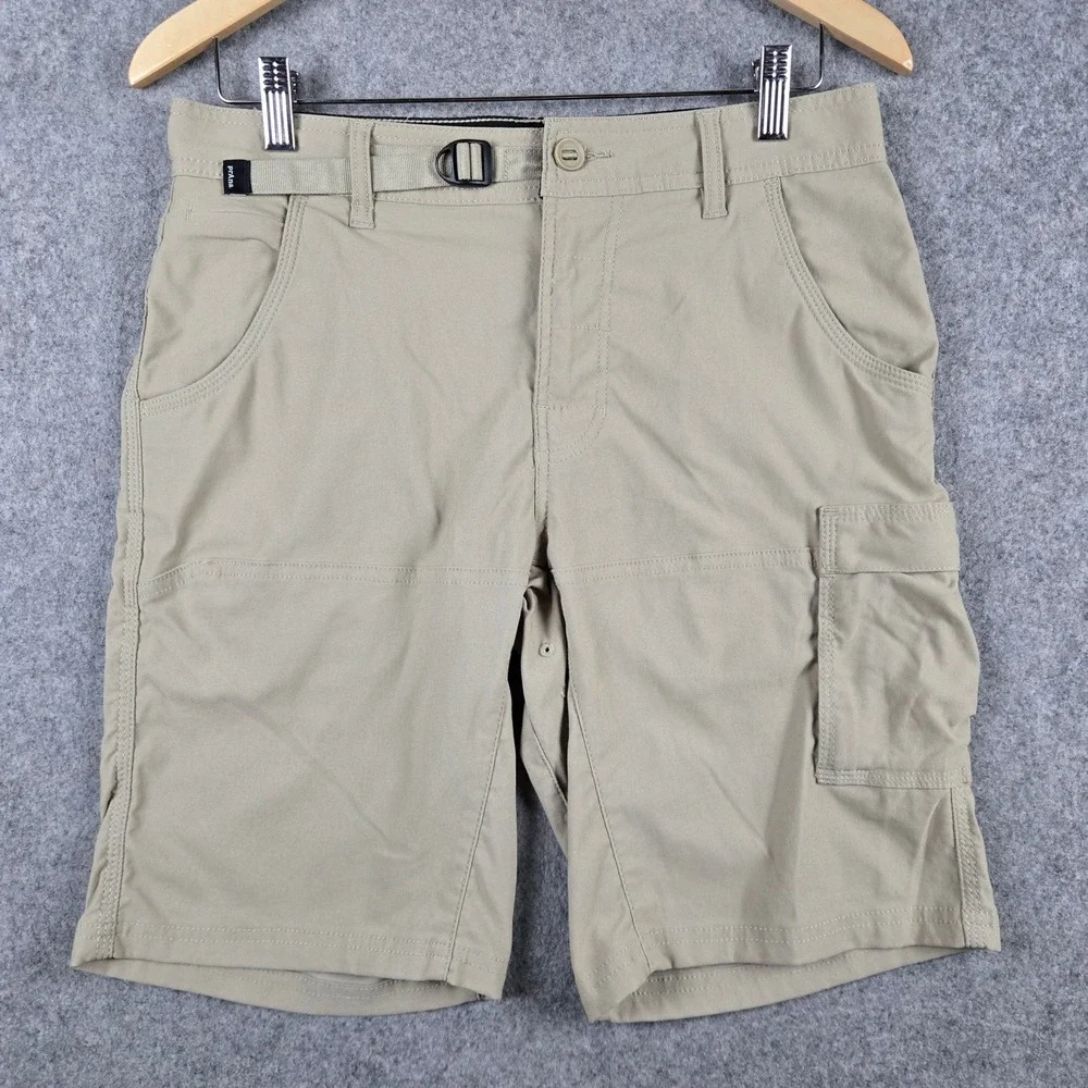 Prana Zion Shorts Mens 30 Tan Cargo Hiking Outdoor Gorpcore Trail Climbing